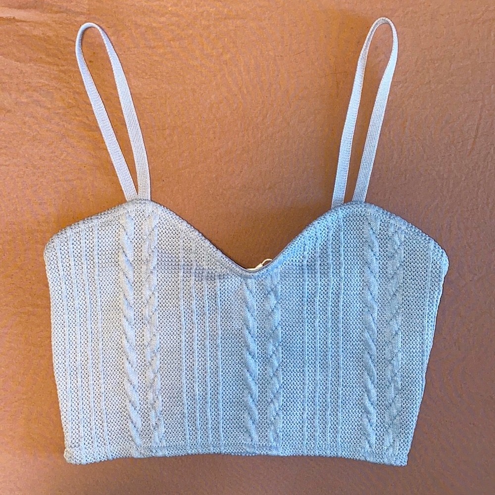NWT cable knit crop top